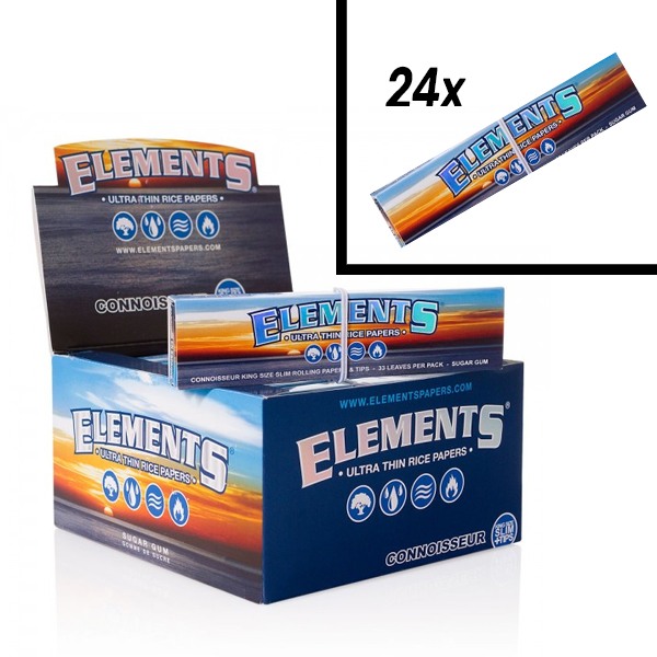 Elements | Displaylåda Connoisseur Slim + Tips (24st)