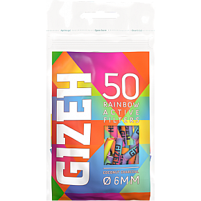 GIZEH | Rainbow Active Filter 6mm 50pcs