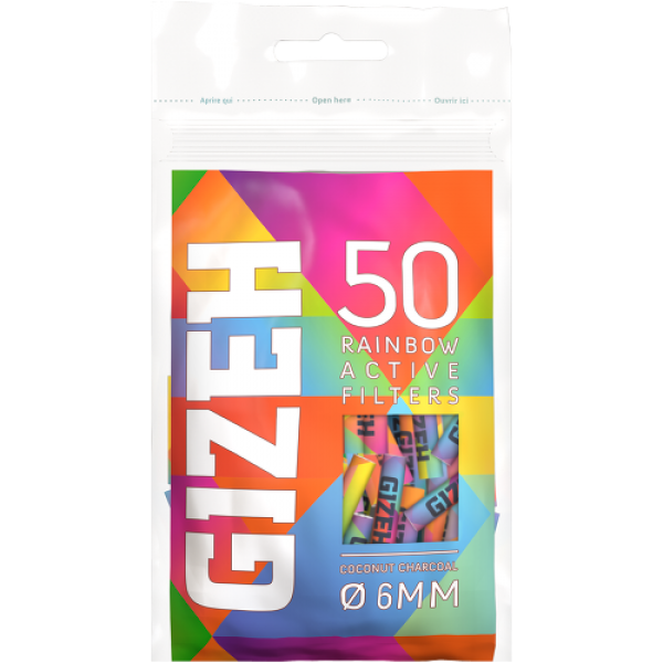 GIZEH | Rainbow Active Filter 6mm 50st