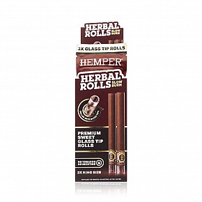 Hemper | King Size Rolls with Glass tips (2-pack)