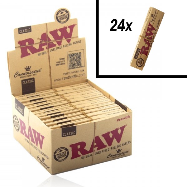 RAW | Displaylåda Classic Connoisseur Slim + Filter (24st)