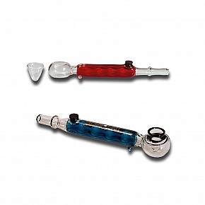 Black Leaf Glass Pipe Vaporizer