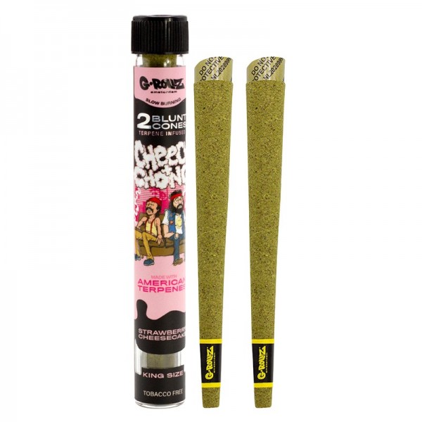 G-Rollz | Cheech & Chong 2x Terpene Infused Blunt Cones Strawberry Cheesecake
