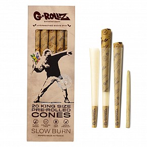 G-Rollz | Banksy Flower Thrower Unbleached 20 KS Cones