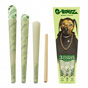G-Rollz | Pet Rock rap Organic Green Hemp 3ks cones