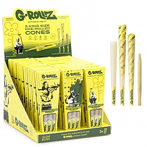 G-Rollz | Banksy's Graffiti - Bamboo Unbleached Cones (3pcs)