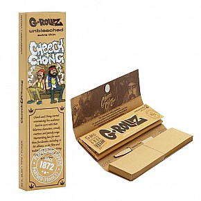 G-Rollz Cheech & Chong In da Chair Unbleached Papers + Tips
