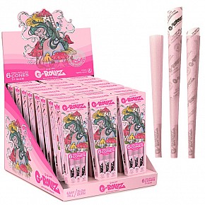 G-Rollz | Collector Shroomie Pink 1 1/4  Cones (6pcs)