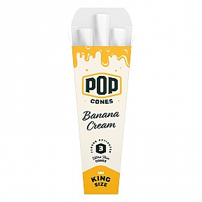 Pop Cones 1 1/4 Size WT Banana 6pc cones