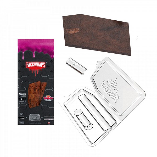 Packwraps + Glas Tip 2st Hemp Wraps Strawberry Vanilla