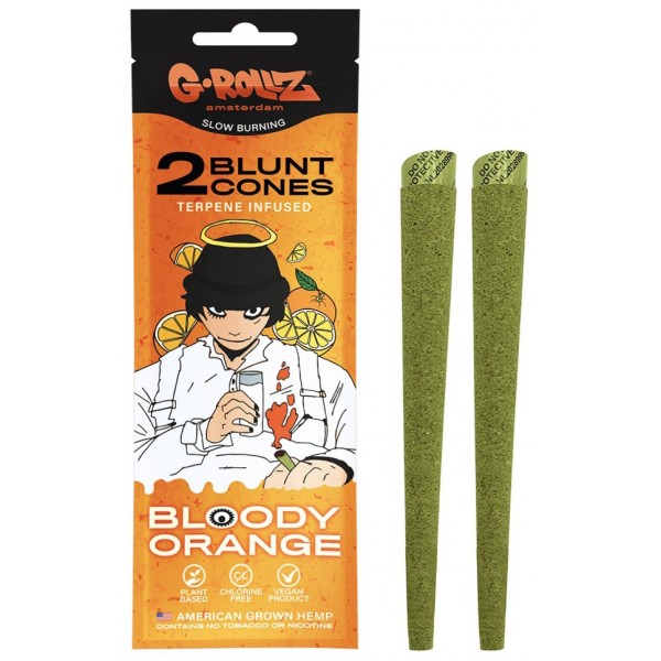 G-Rollz | Bloody Orange Terpene Infused Blunt Cones (2-pack)