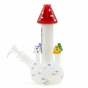Grace Glass | Magic Mushrooms Bong Red Top (24cm)