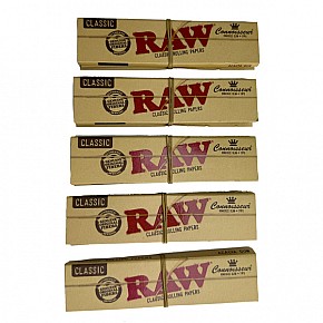 RAW | 5-pack Classic Connoisseur Slim + Tips