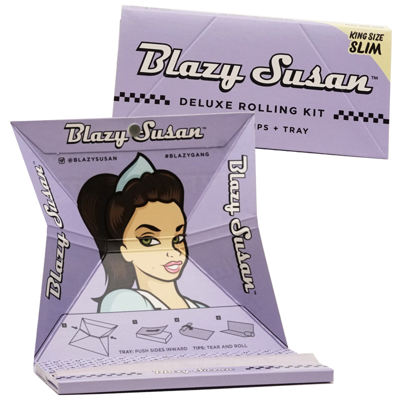 Blazy Susan | Purple Rolling Papers KingSize Slim Deluxe Kit