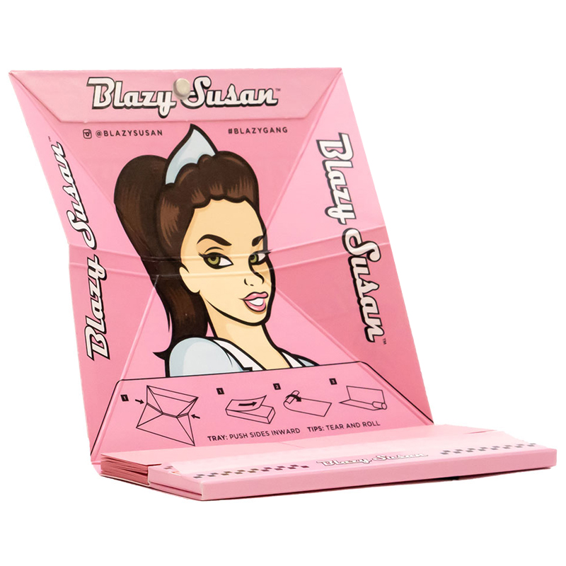 Blazy Susan | Pink Rolling Papers King Size Slim Deluxe Kit