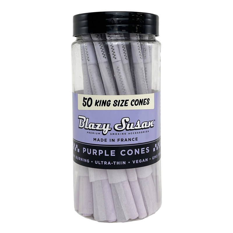 Blazy Susan | Purple Paper Cones King Size Burk (50-pack)