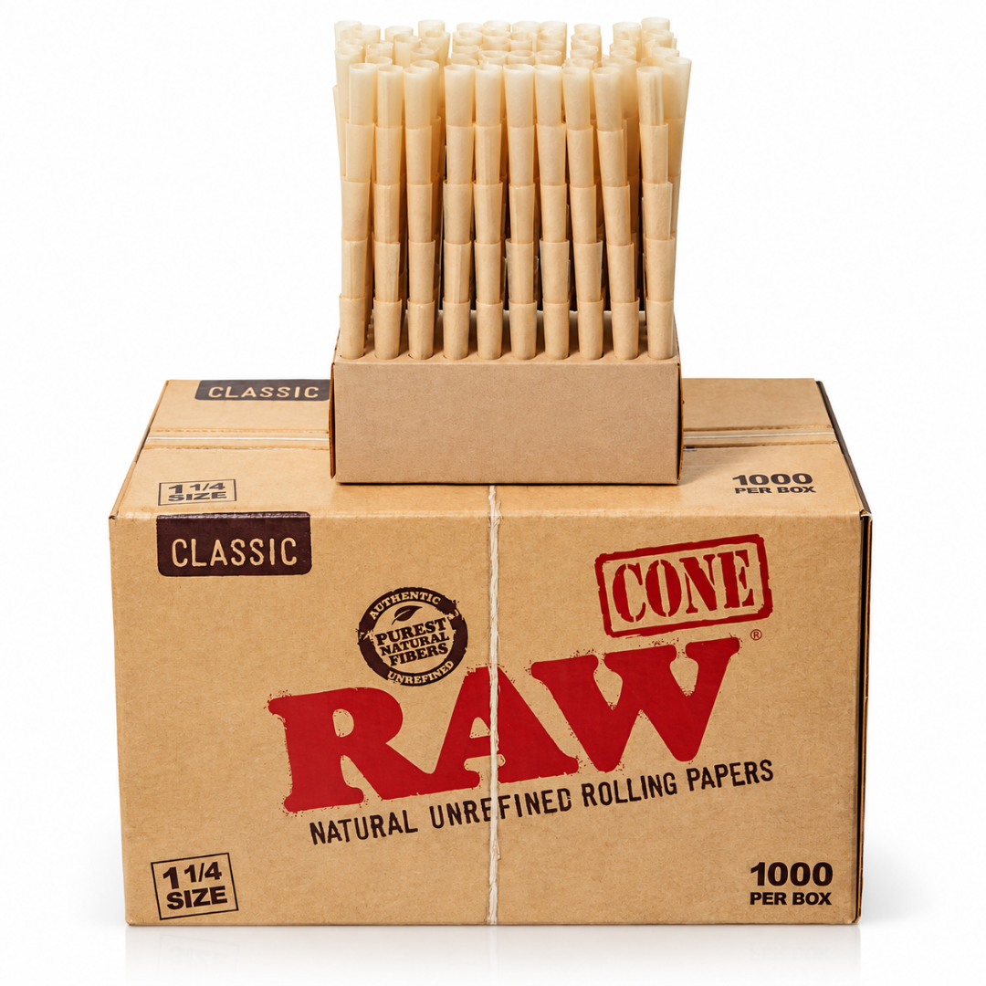 RAW | Pre-rolled 1 1/4 Cones 1000 pcs