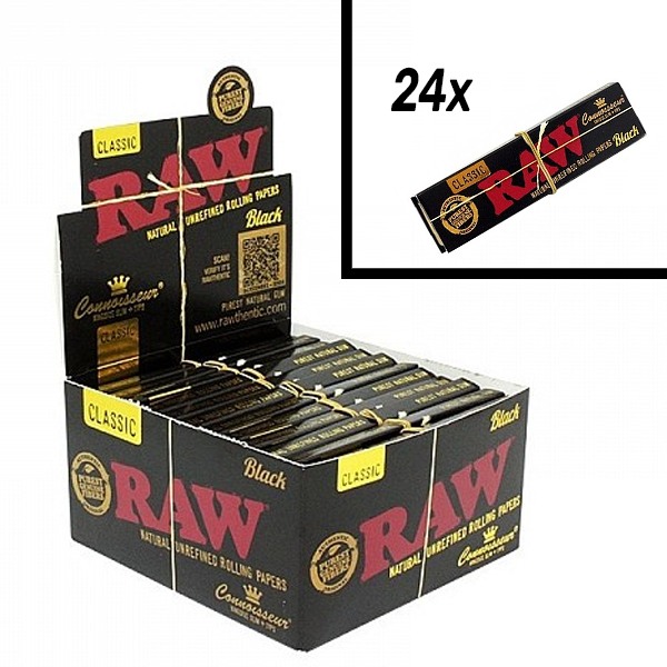 RAW | Displaylåda Black Connoisseur KS + Filter Tips (24st)