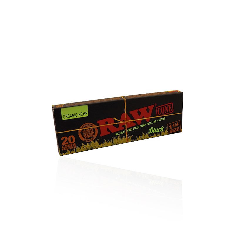 RAW | Black Cones Organic 1 1/4 (20pcs)