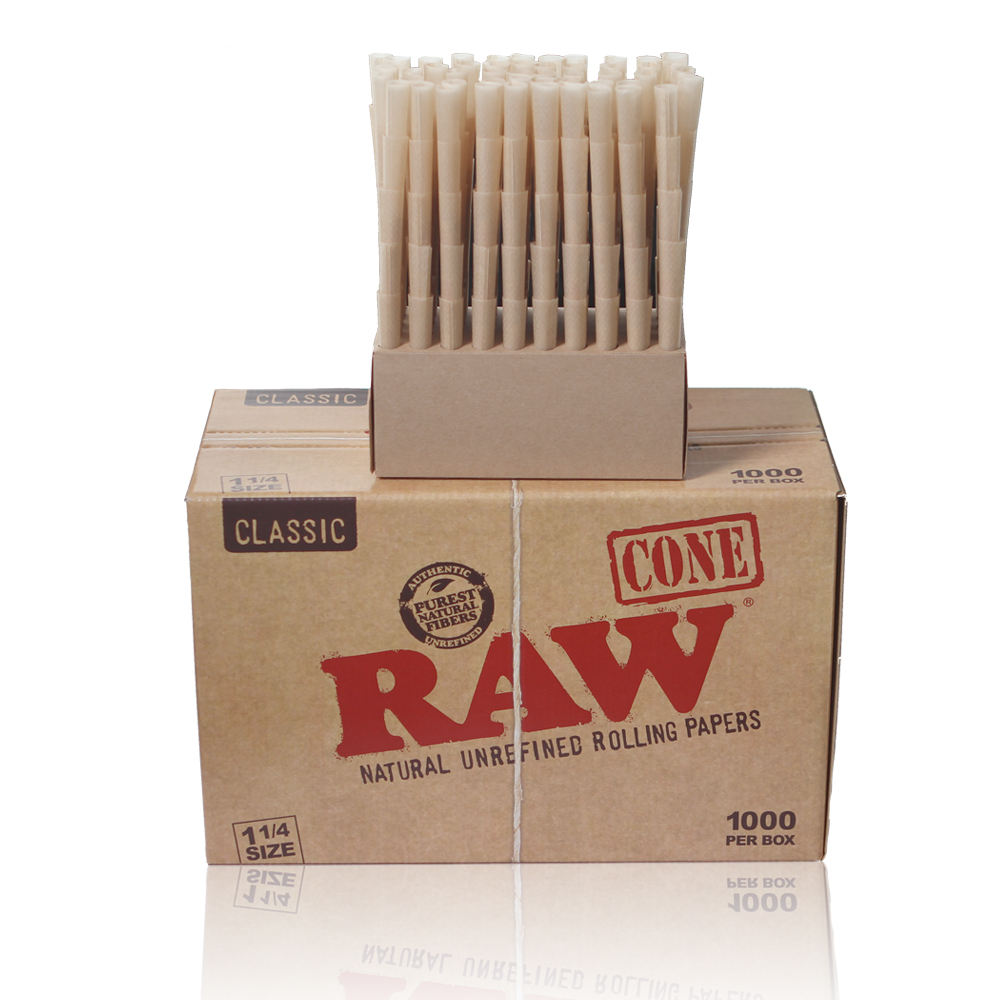 RAW | Pre-rolled 1 1/4 Cones 1000 pcs