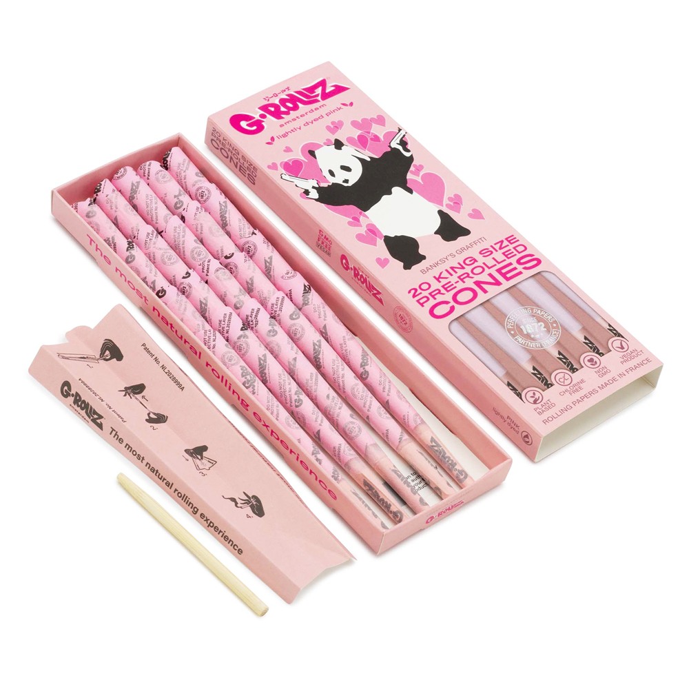 G-Rollz | Banksy Pink Pre-rolled Hemp Cones (20pcs)