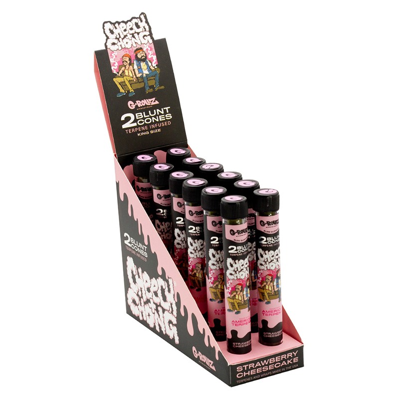 G-Rollz | Cheech & Chong 2x Terpene Infused Blunt Cones Strawberry Cheesecake