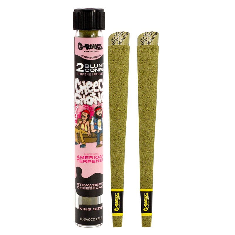 G-Rollz | Cheech & Chong 2x Terpene Infused Blunt Cones Strawberry Cheesecake