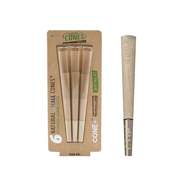 Cones | Hemp 1 1/4 with Charcoal Tips (6-pack)