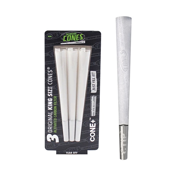 Cones | King Size with Charcoal Tips (3-pack)