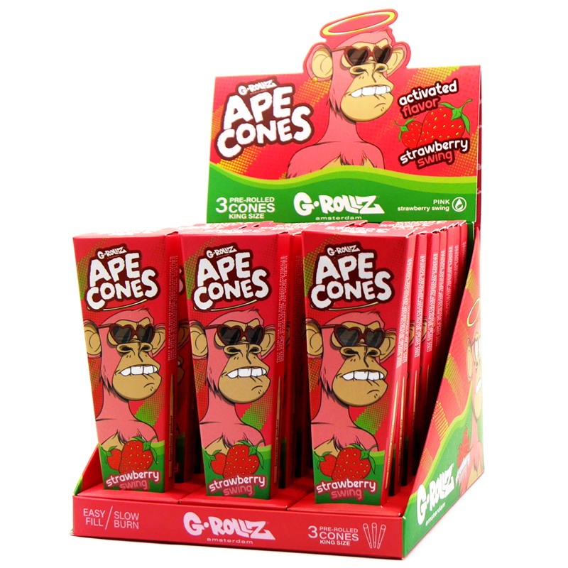 G-Rollz | Ape Cones (3-pack) | Strawberry Swing