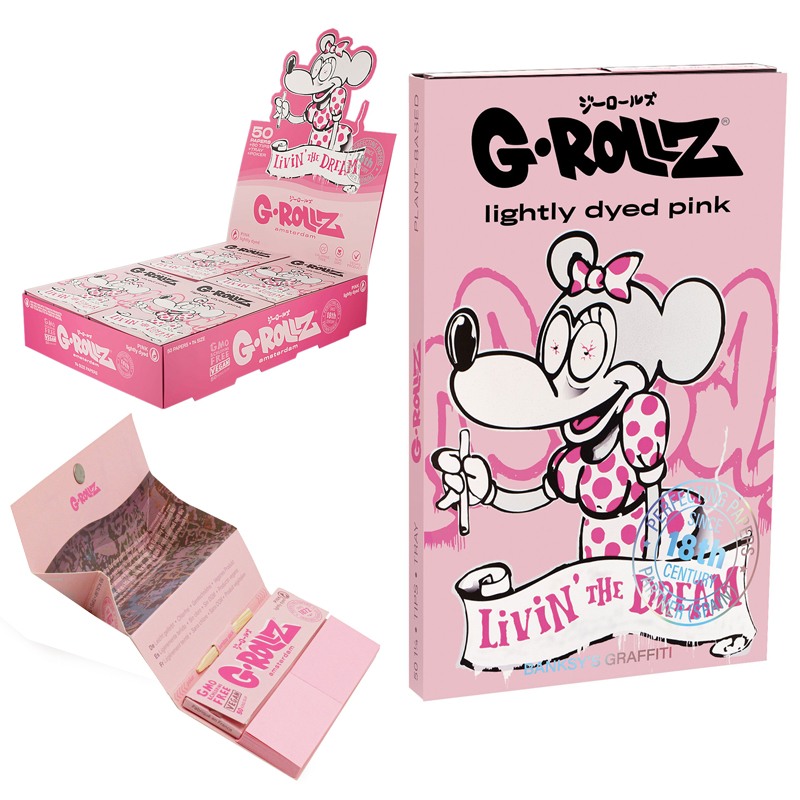 G-Rollz | Banksy's Graffiti 'Livin' The Dream' Pink 50 1 1/4