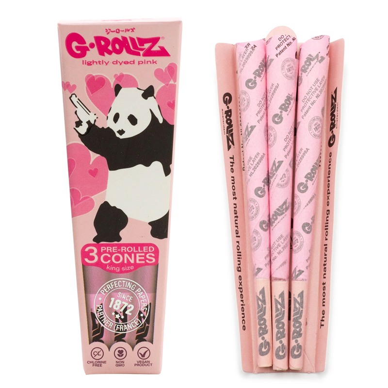 G-Rollz | Banksy Graffiti 'Panda Gunnin'' Pink (3 cones)