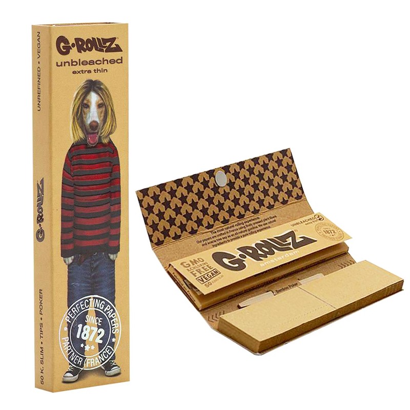 G-Rollz | Pets Rock Grunge Unbleached Papers + Tips