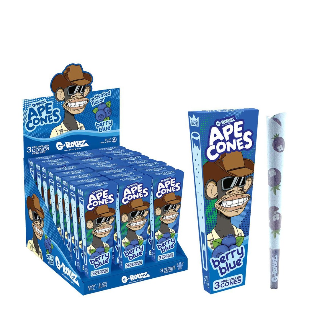 G-Rollz | Ape Cones (3-pack) | Berry Blue